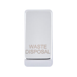 Saxby Electrical Grid Cover Marked "WASTE DISPOSAL" Polished Chrome