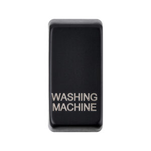 Saxby Electrical Grid Cover Marked "WASHING MACHINE" Matt Black