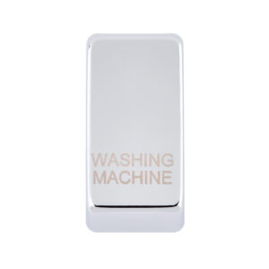 Saxby Electrical Grid Cover Marked "WASHING MACHINE" Polished Chrome