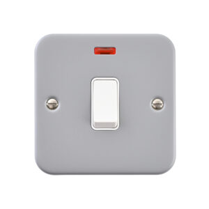 Saxby Electrical Metal Clad 20A 1G DP Switch Neon