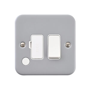 Saxby Electrical Metal Clad 13A Switched Fused Spur Unit with Flex Outlet
