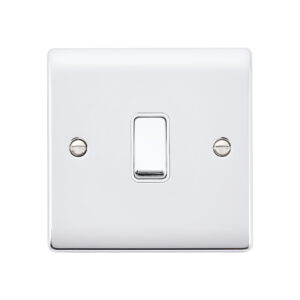 Saxby Electrical Raised Screwed 10AX 1G Intermediate Switch Polished Chrome