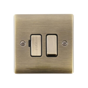 Saxby Electrical Raised Screwed 13A Switched Fused Spur Unit Antique Brass