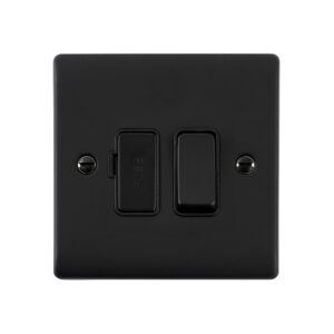 Saxby Electrical Raised Screwed 13A Switched Fused Spur Unit Matt Black