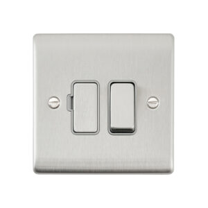 Saxby Electrical Raised Screwed 13A Switched Fused Spur Unit Brushed Steel