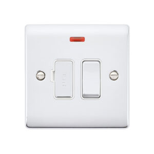 Saxby Electrical Raised Screwed 13A Switched Fused Spur Unit with Neon Polished Chrome