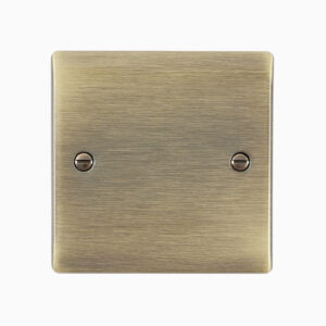 Saxby Electrical Raised Screwed 1G Blanking Plate Antique Brass