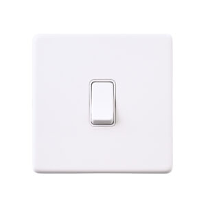 Saxby Electrcial Screwless 10AX 1G 2-Way Switch Matt White
