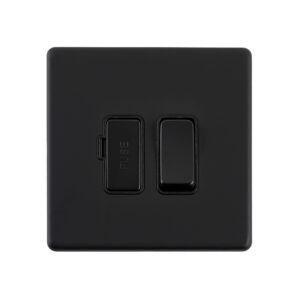 Saxby Electrcial Screwless 13A Switched Fused Spur Unit Matt Black