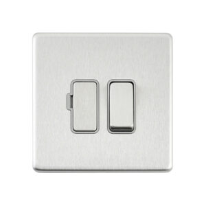 Saxby Electrcial Screwless 13A Switched Fused Spur Unit Brushed Steel