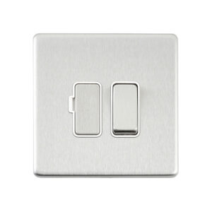 Saxby Electrcial Screwless 13A Switched Fused Spur Unit Brushed Steel