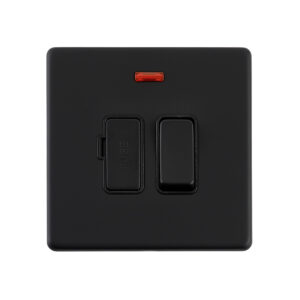 Saxby Electrcial Screwless 13A Switched Fused Spur Unit with Neon Matt Black