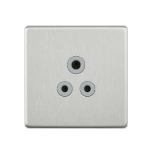 Saxby Electrcial Screwless 5A UnSocket Brushed Steel