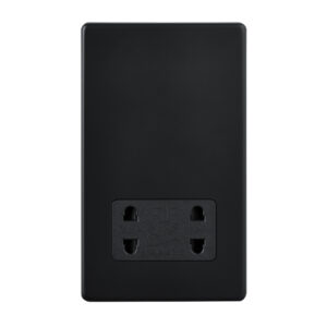 Saxby Electrcial Screwless Dual Voltage Shaver Socket Matt Black