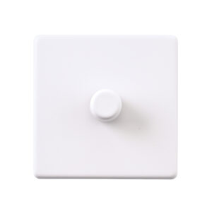 Saxby Electrcial Screwless 1G LED Dimmer 5-100W Matt White