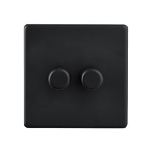 Saxby Electrcial Screwless 2G LED Dimmer 5-100W Matt Black