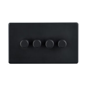 Saxby Electrcial Screwless 4G LED Dimmer 5-100W Matt Black