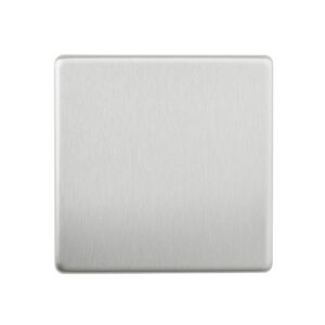 Saxby Electrcial Screwless 1G Blanking Plate Brushed Steel