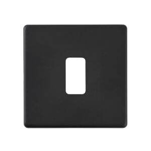 Saxby Electrical Screwless 1G Grid Front Plate Matt Black