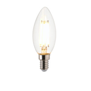 Saxby E14 LED WHITE FILAMENT CANDLE 4.5W 470LM 104LM/W 2700K