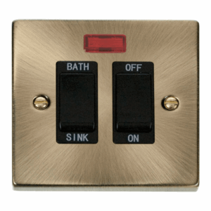 Click Deco 20A Dp Sink/Bath Switch Black