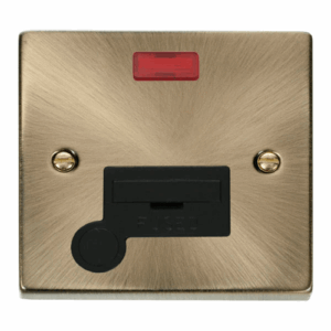 Click Deco 13A Fused Connection Unit With Flex Outlet & Neon Black