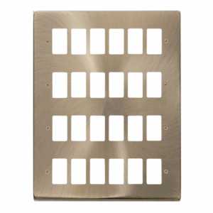 Click Deco 24 Gang GridPro Frontplate Antique Brass