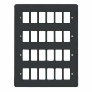 Click Deco Gpro 24 Gang Deco Plate Anthracite Grey
