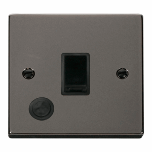 Click Deco 20A 1 Gang Dp Switch With Flex Outlet Black