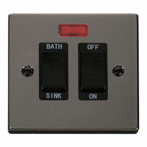 Click Deco 20A Dp Sink/Bath Switch Black