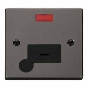 Click Deco 13A Fused Connection Unit With Flex Outlet & Neon Black