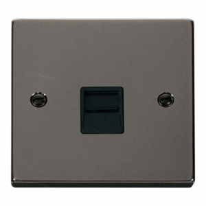 Click Deco Single Telephone Socket Outlet Master Black