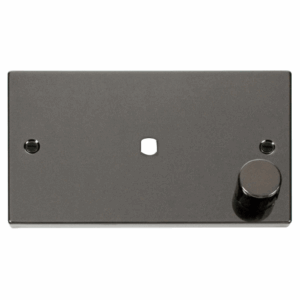 Click Deco 2 Gang Plate Single Aperture (1000W Max)