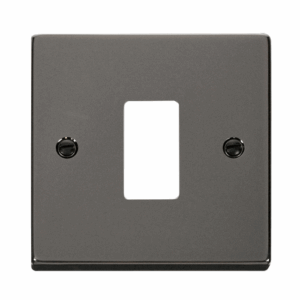 Click Deco 1 Gang GridPro Frontplate Black Nickel