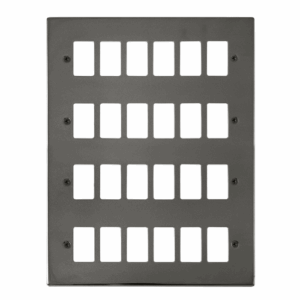 Click Deco 24 Gang GridPro Frontplate Black Nickel