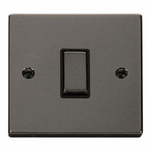 Click Deco 1 Gang Intermediate Ingot 10Ax Switch Black