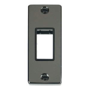 Click Deco Single Architrave Plate & Aperture Black