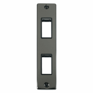 Click Deco Double Architrave Plate & Aperture Black