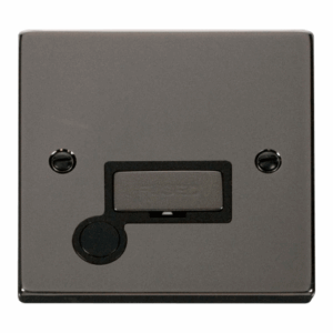 Click Deco 13A Fused Ingot Connection Unit With Flex Outlet Black