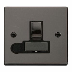 Click Deco 13A Fused Ingot Switched Connection Unit With Flex Outlet Black