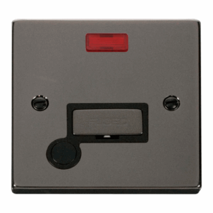 Click Deco 13A Fused Ingot Connection Unit With Flex Outlet & Neon Black
