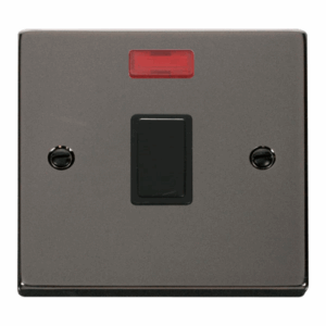 Click Deco 20A 1 Gang Dp Switch Neon Black