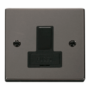 Click Deco 13A Fused Switched Connection Unit Black