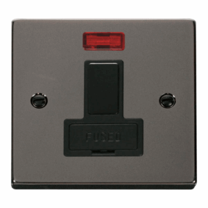 Click Deco 13A Fused Switched Connection Unit With Neon Black