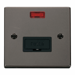 Click Deco 13A Fused Connection Unit With Neon Black