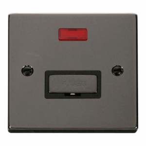 Click Deco 13A Fused Ingot Connection Unit With Neon Black