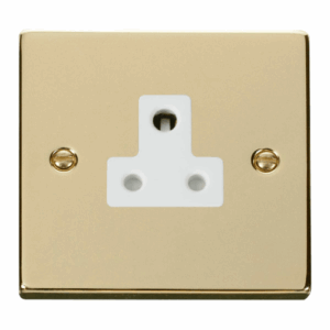 Click Deco 5A Round Pin Socket Outlet White