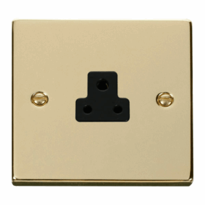 Click Deco 2A Round Pin Socket Outlet Black