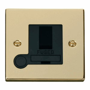 Click Deco 13A Fused Switched Connection Unit With Flex Outlet Black