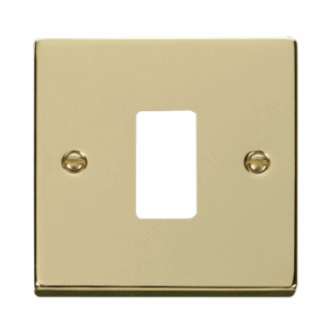Click Deco 1 Gang GridPro Frontplate Polished Brass